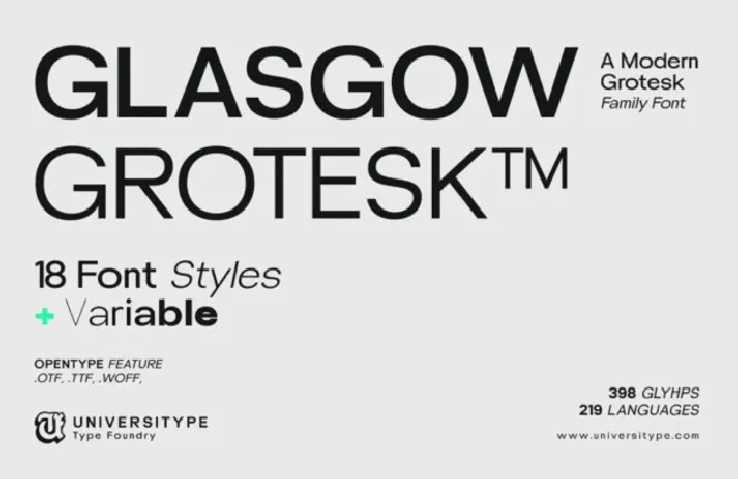 UT Glasgow Grotesk font