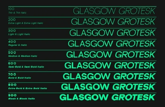 UT Glasgow Grotesk font