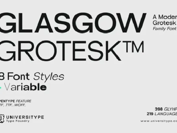 UT Glasgow Grotesk font