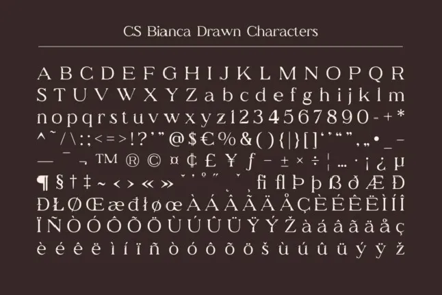 CS Bianca Drawn font