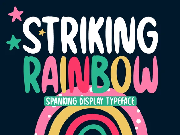 Striking Rainbow font