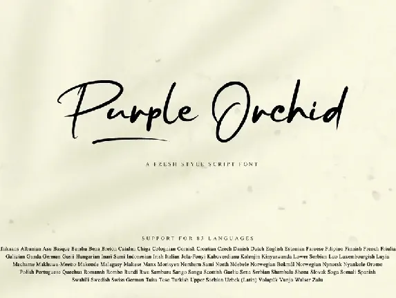 Purple Orchid font