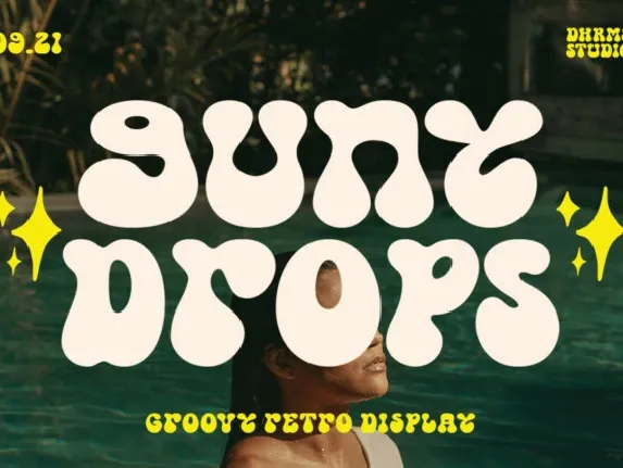 Gunydrops Display font