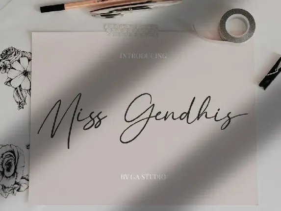 Miss Gendhis font