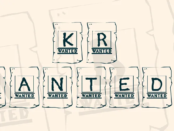 KR Wanted! font