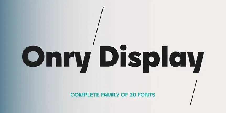 Onry Display font