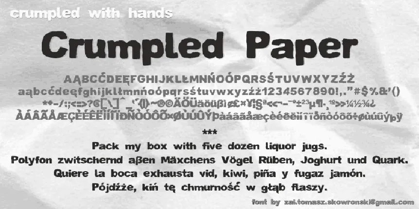 Crumpled Paper font