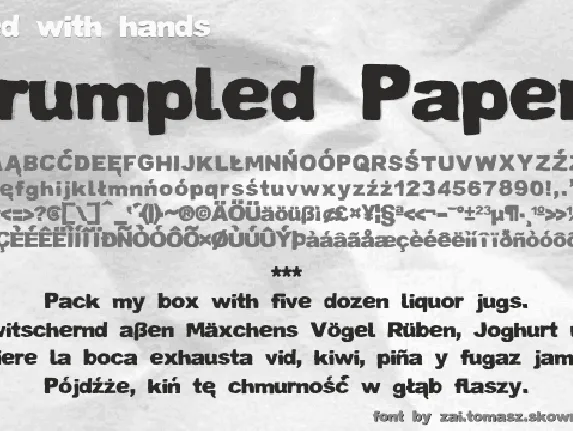 Crumpled Paper font