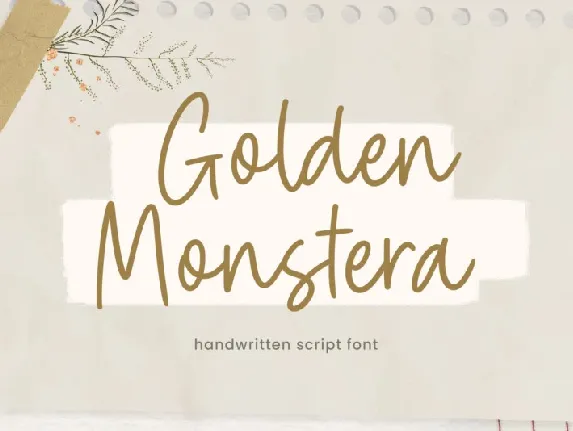 Golden Monstera font