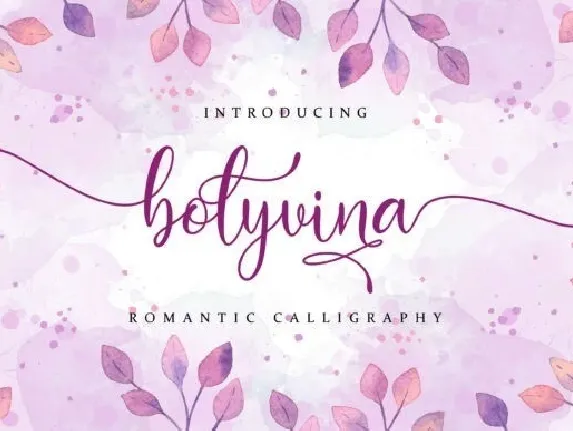 Bolyvina Calligraphy font