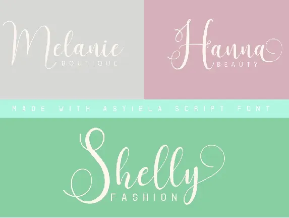 Asyiela Script font