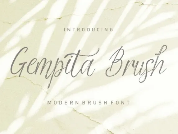 Gempita Brush font