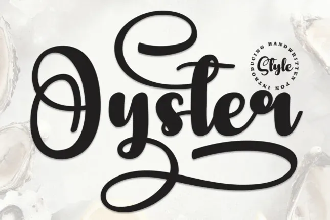 Oyster Script font