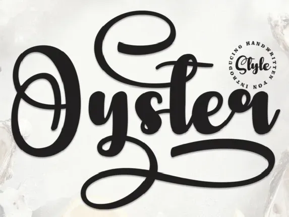 Oyster Script font