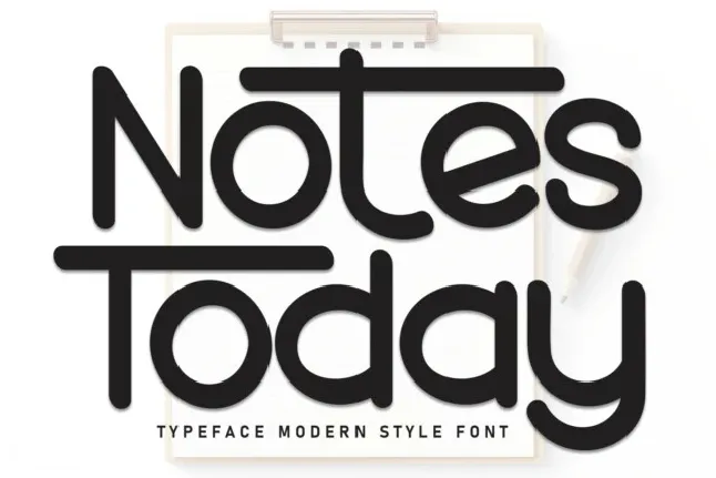 Notes Today Display font