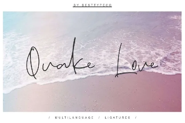 Quake Love Handwritten Script font