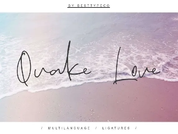 Quake Love Handwritten Script font