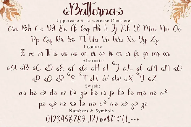 Butterna font