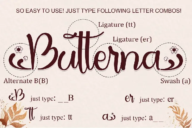 Butterna font