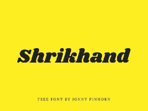 Shrikhand font