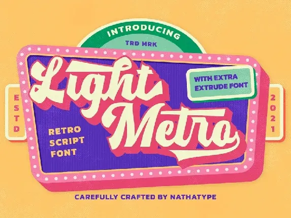 Light Metro font