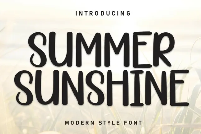 Summer Sunshine Display font