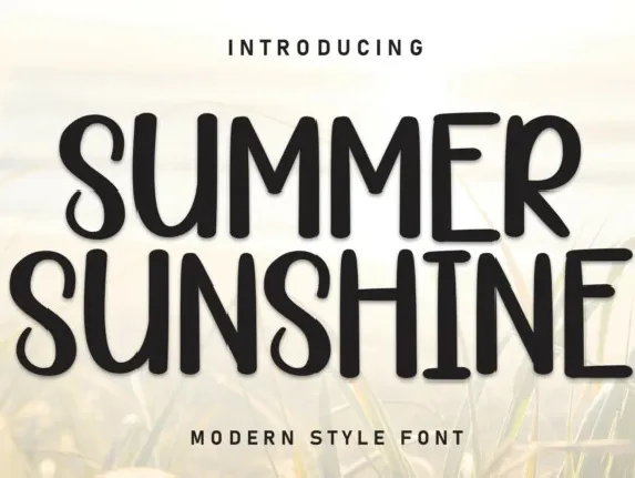 Summer Sunshine Display font