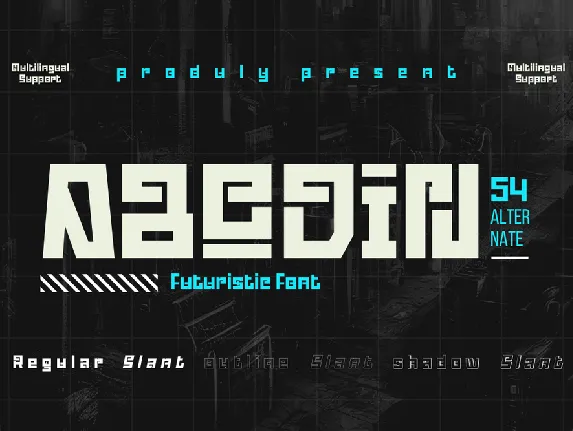 ABODIN trial font