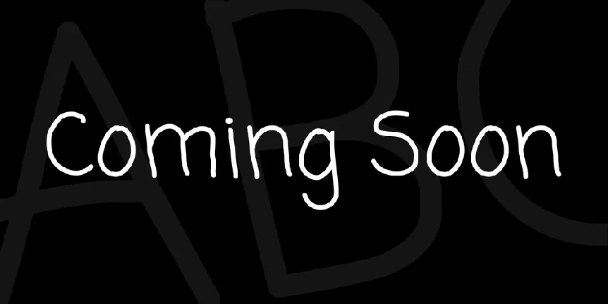 Coming Soon font