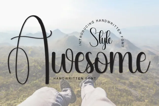 Awesome Script font