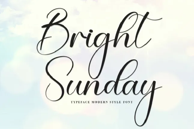 Bright Sunday Script font