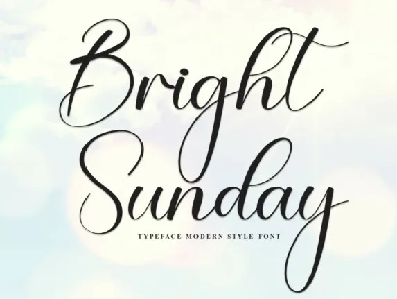 Bright Sunday Script font