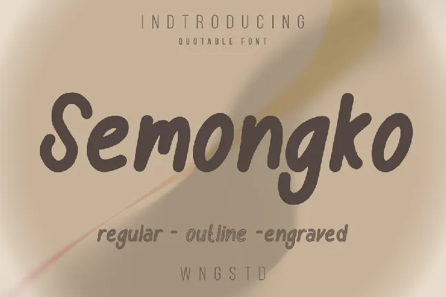 Semongko font