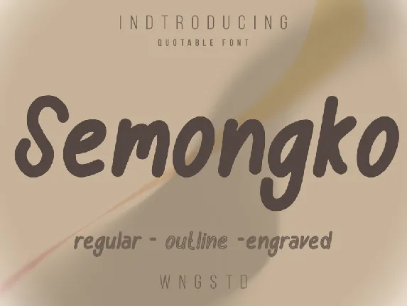 Semongko font