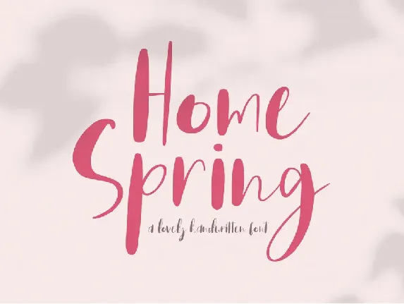 Home Spring font