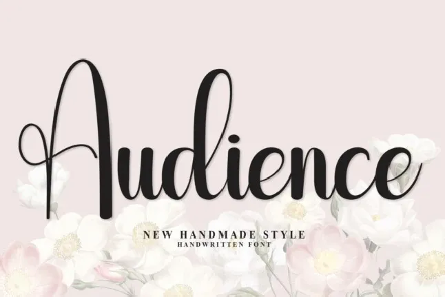 Audience Script font