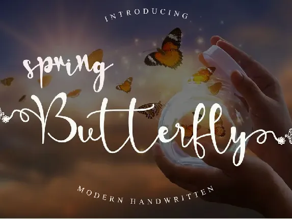 Spring Butterfly- PERSONAL USE font