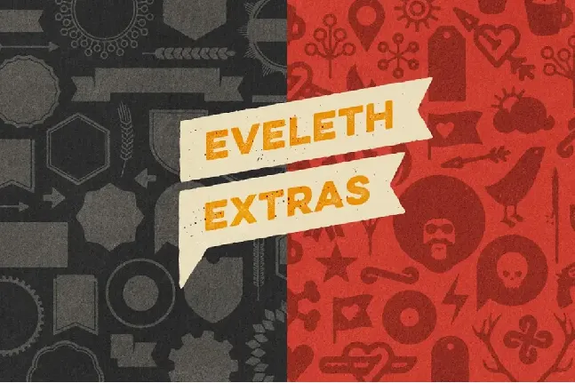 Eveleth + Icons & Shapes font