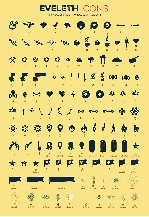 Eveleth + Icons & Shapes font