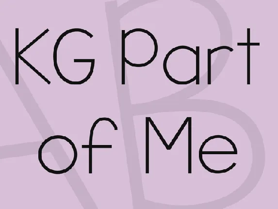 KG Part of Me font