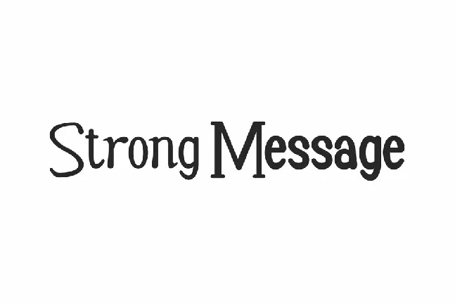 Strong Message font