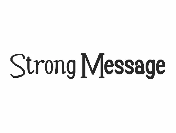 Strong Message font