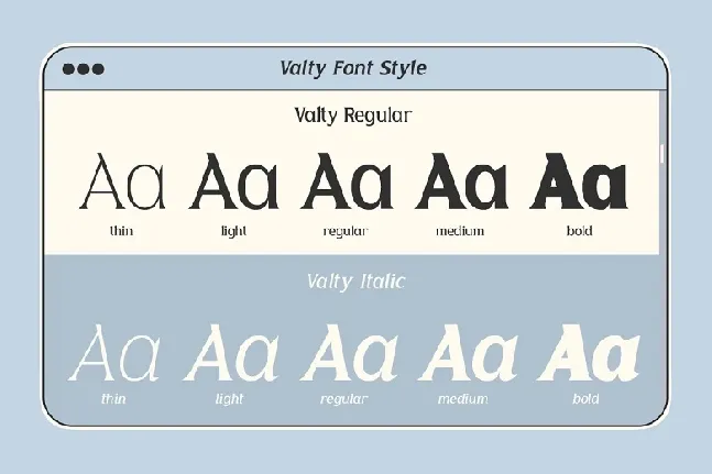 Valty font