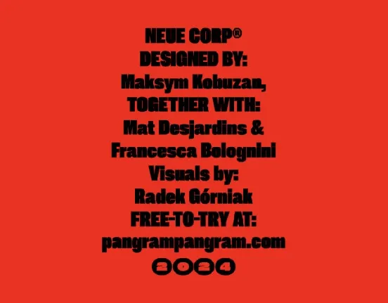 Neue Corp Family font