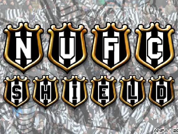 NUFC Shield font