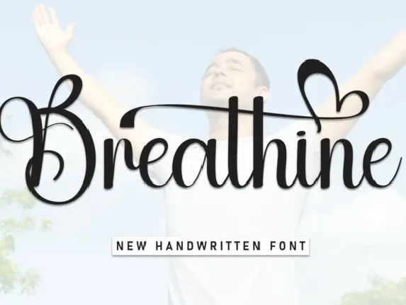 Breathine Calligraphy font