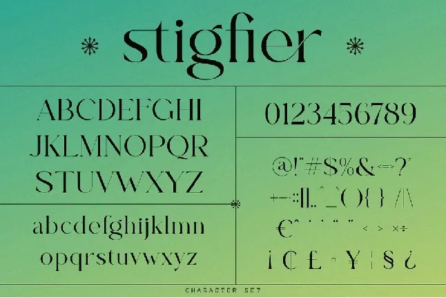 Stigfier font