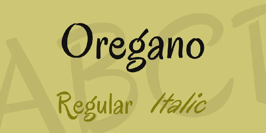 Oregano font