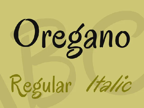 Oregano font