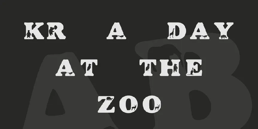 KR A Day At The Zoo font